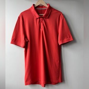 Lululemon Tech Pique Polo Shirt - Vibrant Orange Size XL (See Measurements)